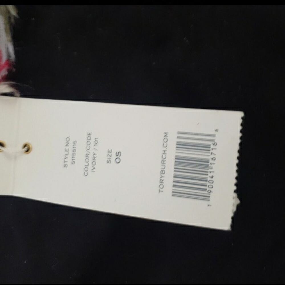 NEW Tory Burch Scarf With Logo Women's - Picture 4 of 5